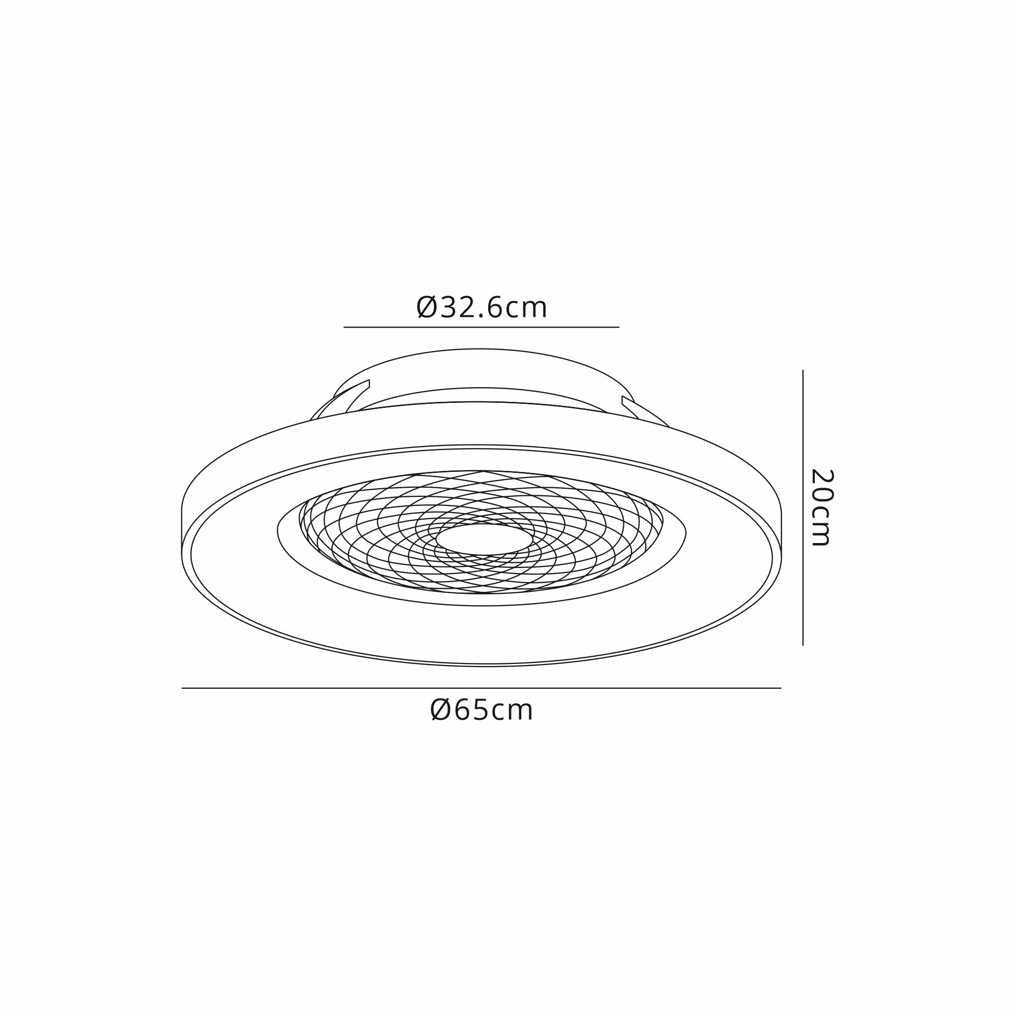 Tibet 70W LED Dimmable Ceiling Light & Fan, Remote / APP / Voice Controlled White M7123  Mantra Tibet